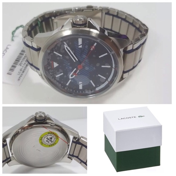 MEN'S LACOSTE CAPBRETON BLUE DIAL STAINLESS STEEL - Picture 4 of 4